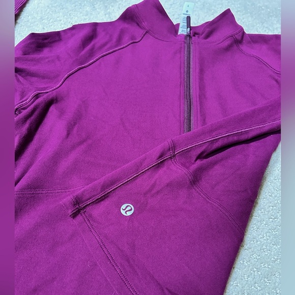 Lululemon It’s Rulu Cropped Half Zip Top in Plum Purple, Size 6 - Picture 8 of 8